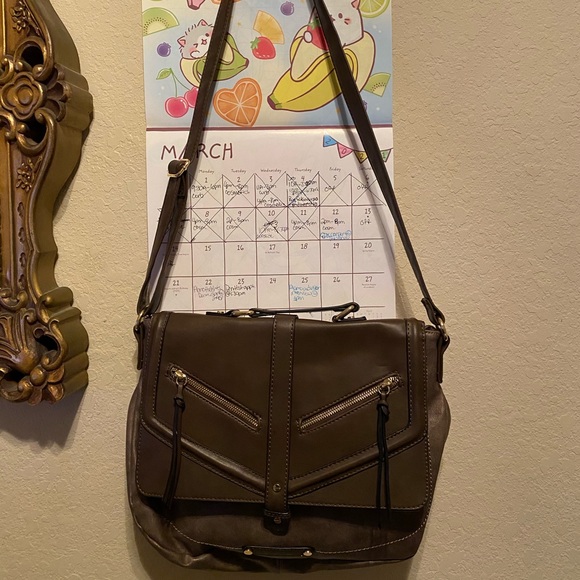 *SOLD* Crossbody Smokey Brown + Gray Crossbody - Picture 2 of 10